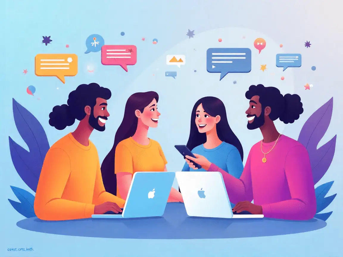 a vibrant digital illustration showing diverse you 97639